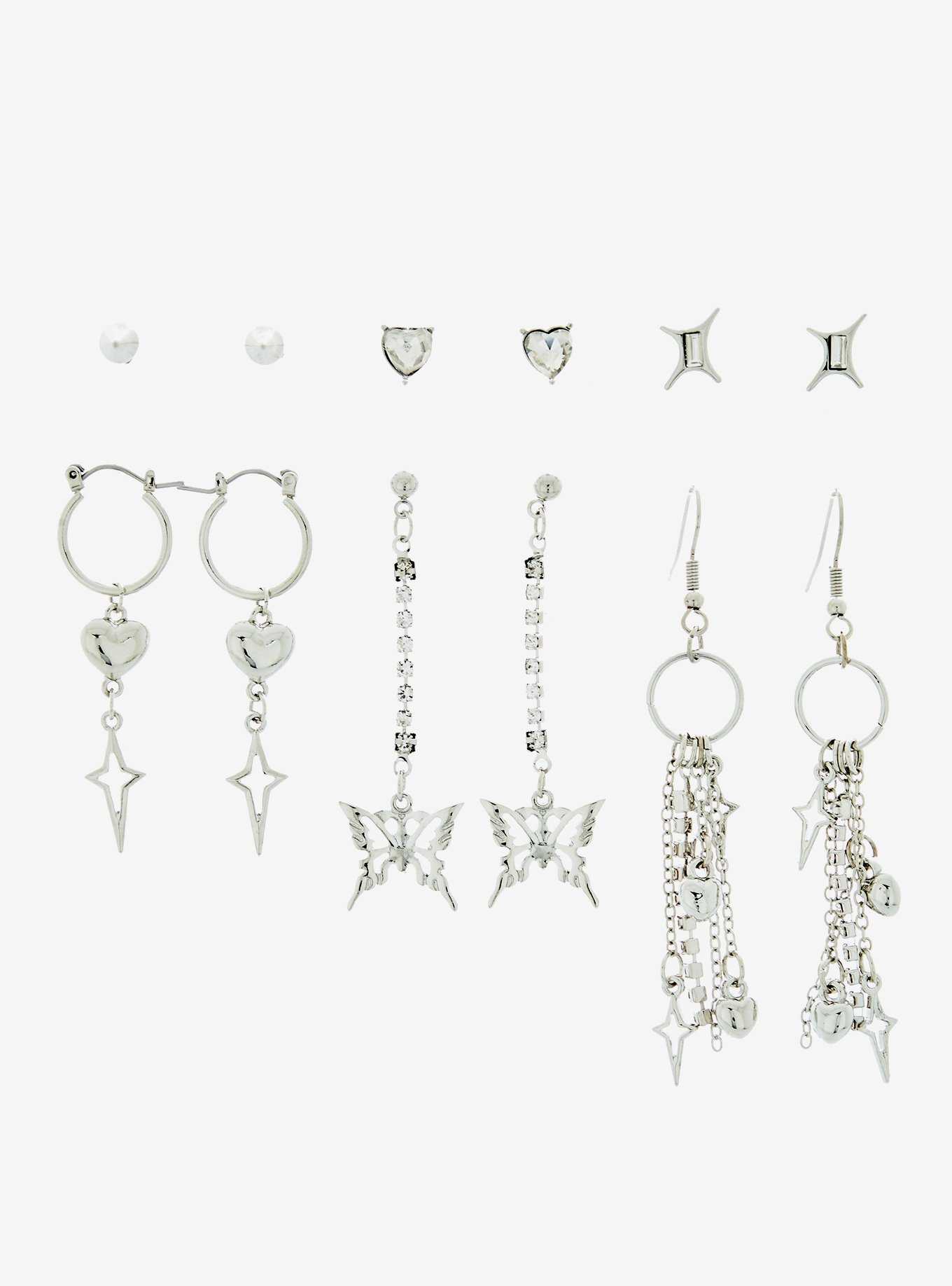 Butterfly Heart Star Earring Set, , hi-res