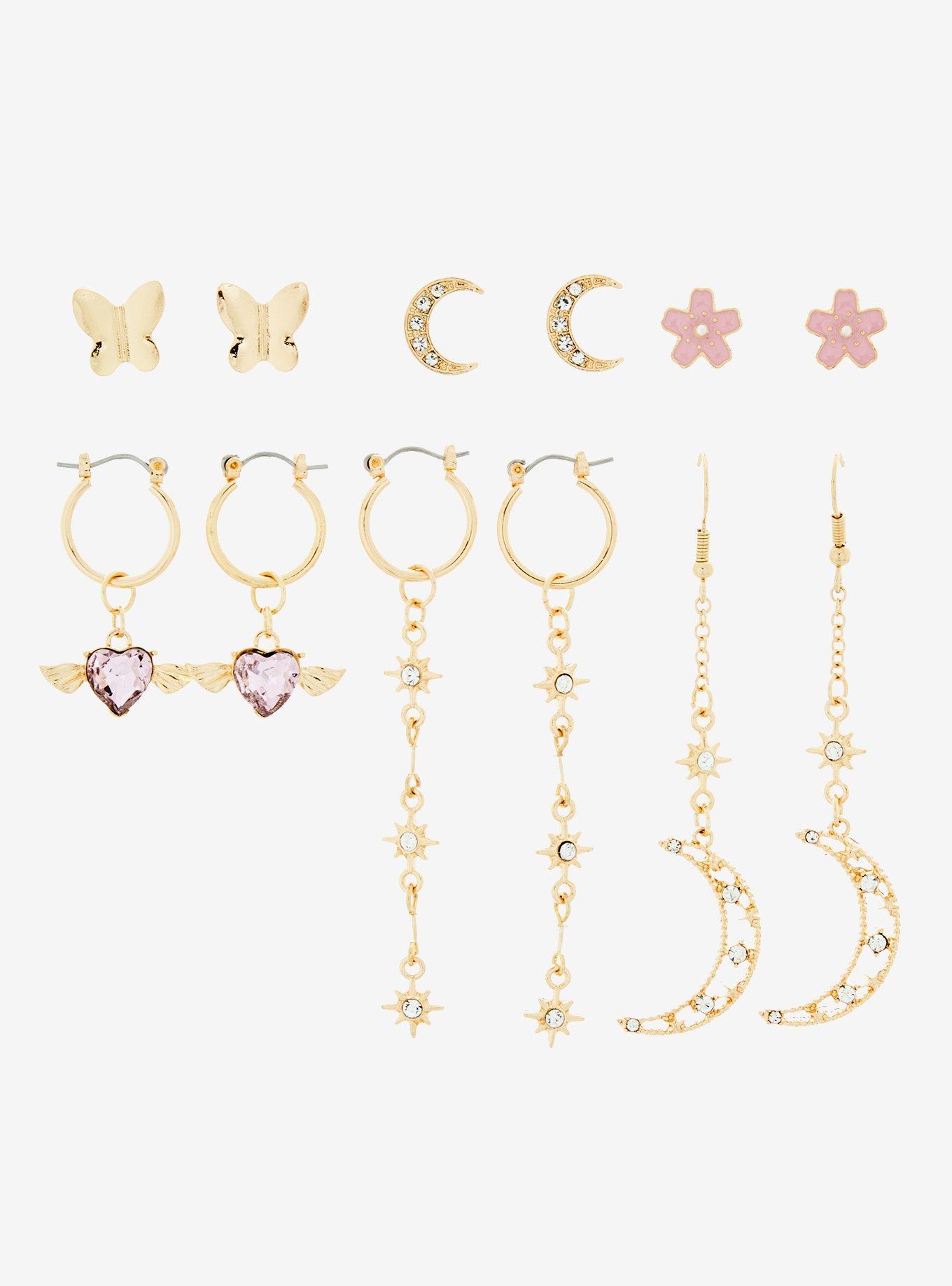 Sakura Moon Earring Set, , hi-res