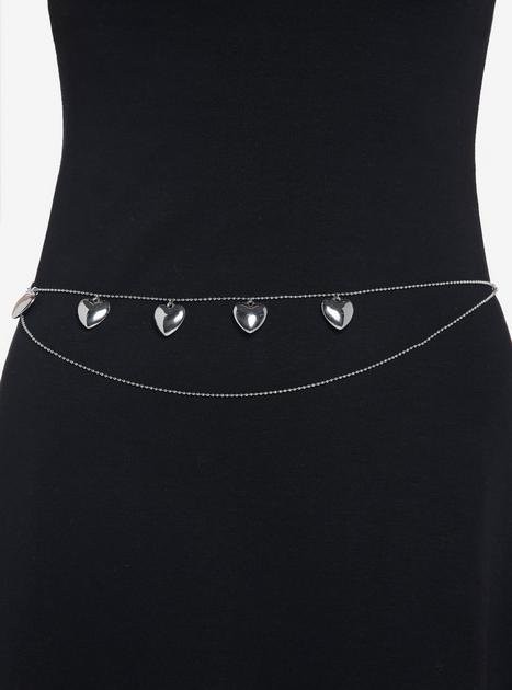 Silver Heart Pendant Belly Chain | Hot Topic