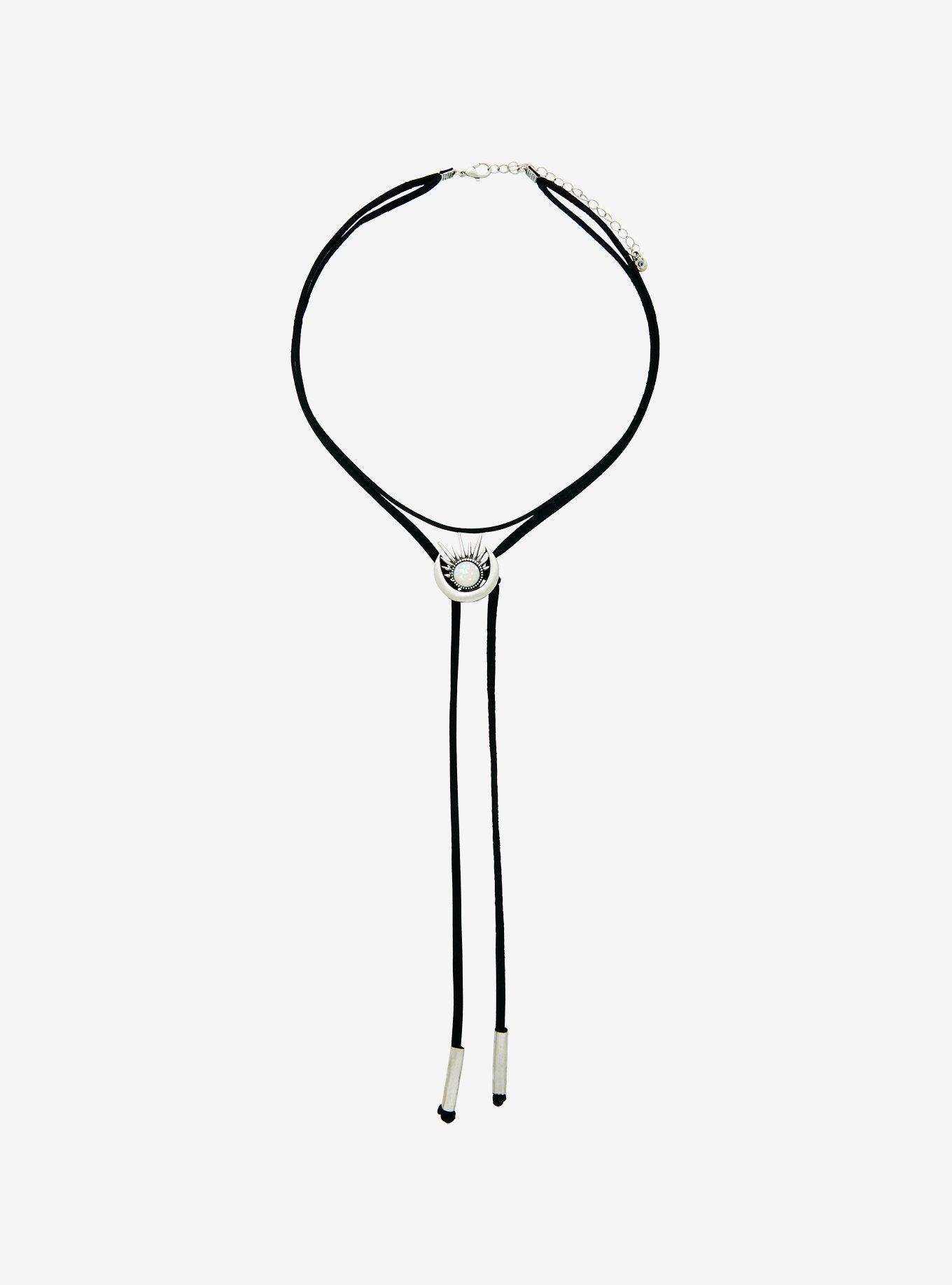 Crescent Moon Opal Bolo Necklace, , hi-res