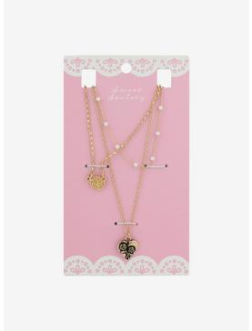 Sweet Society Rose Heart Necklace Set, , hi-res