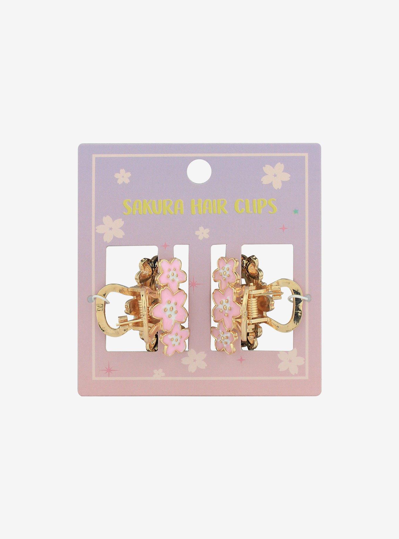Sakura Flower Mini Claw Hair Clip Set, , hi-res