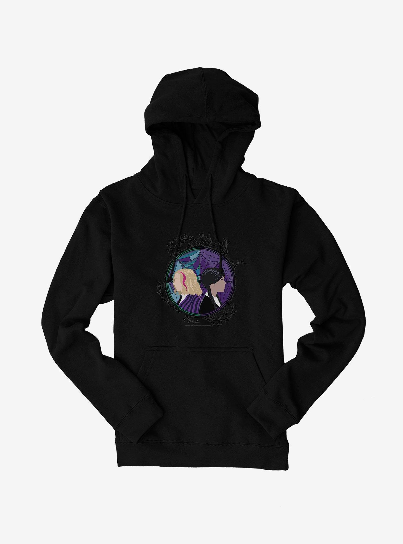 Wednesday Enid And Wednesday Portrait Hoodie, , hi-res