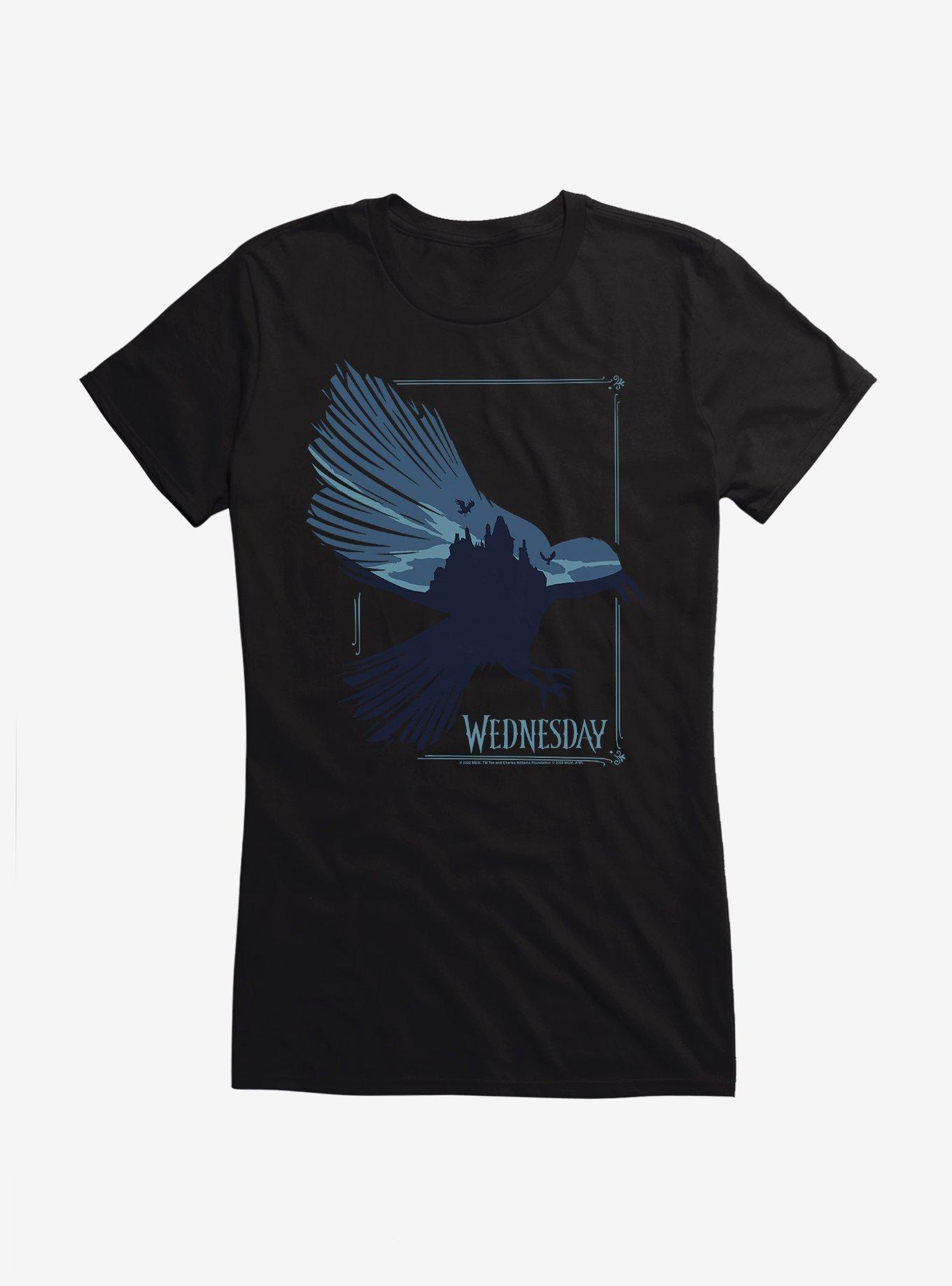 Wednesday Raven Girls T-Shirt, , hi-res