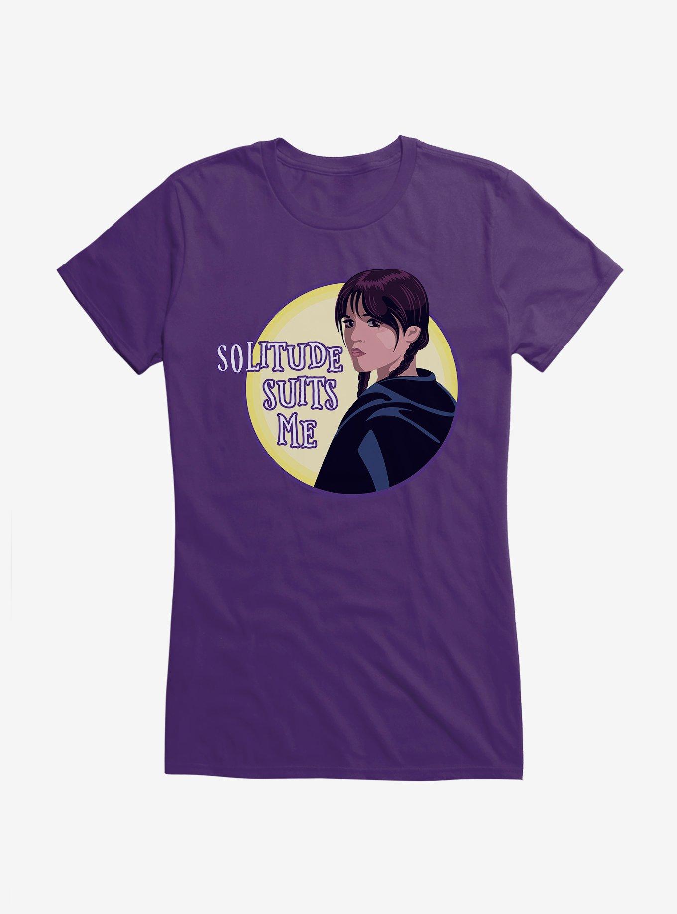 Wednesday TV Series Solitude Suits Me Girls T-Shirt, , hi-res