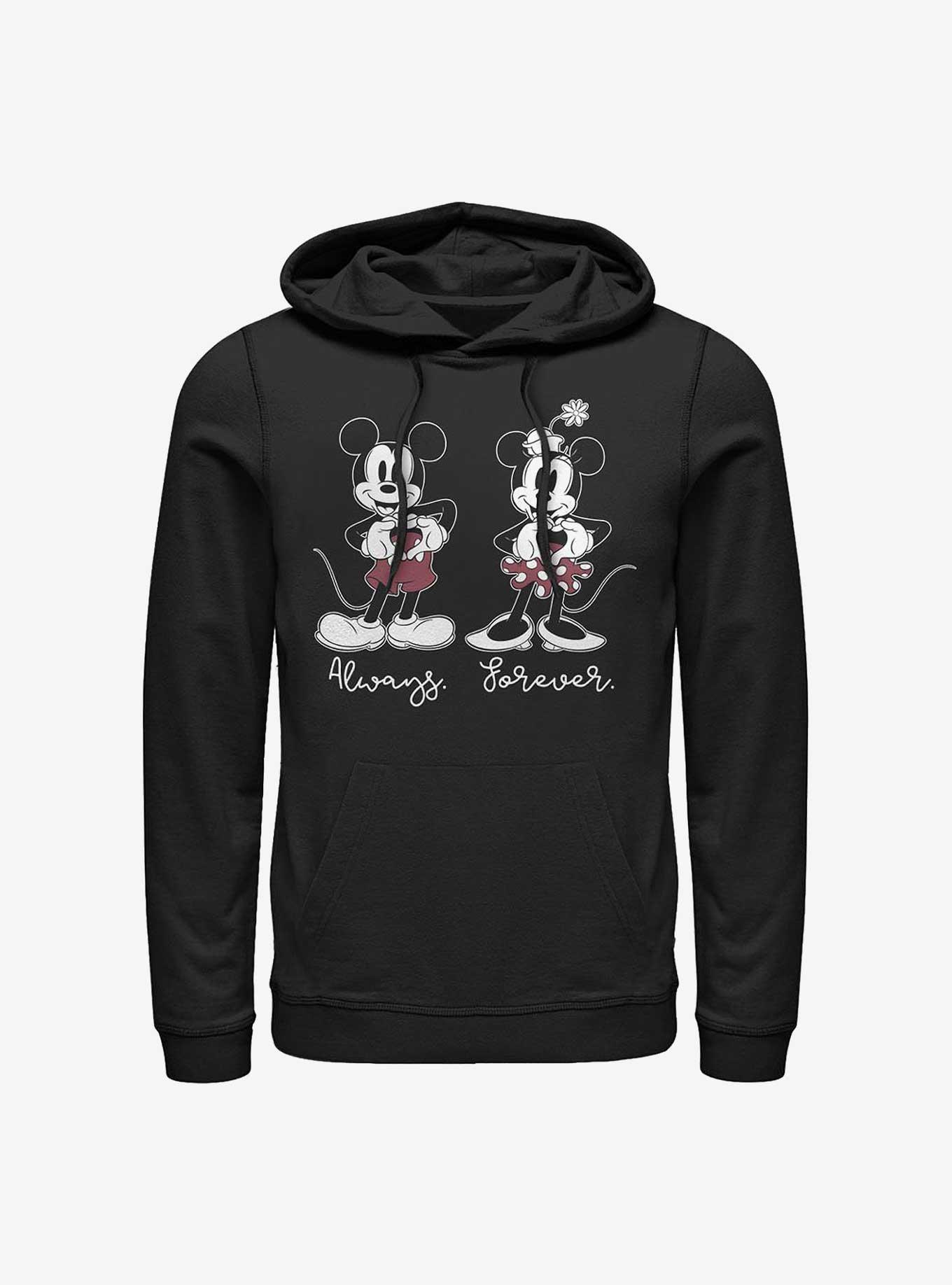 Disney Mickey Mouse & Minnie Mouse Always Forever Hoodie, BLACK, hi-res
