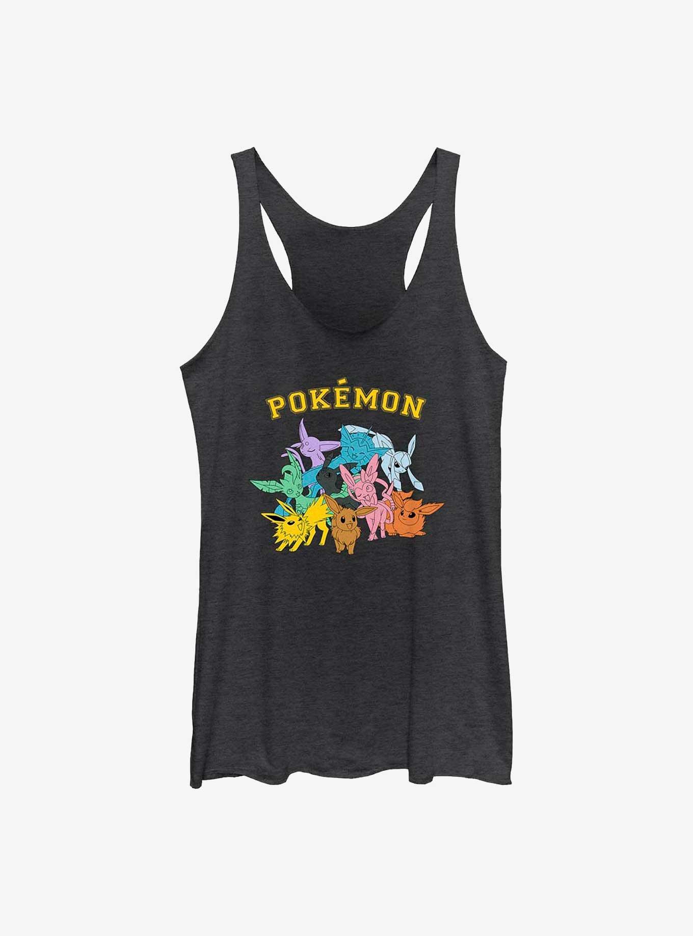 Pokemon Eeveelutions Girls Tank, BLK HTR, hi-res