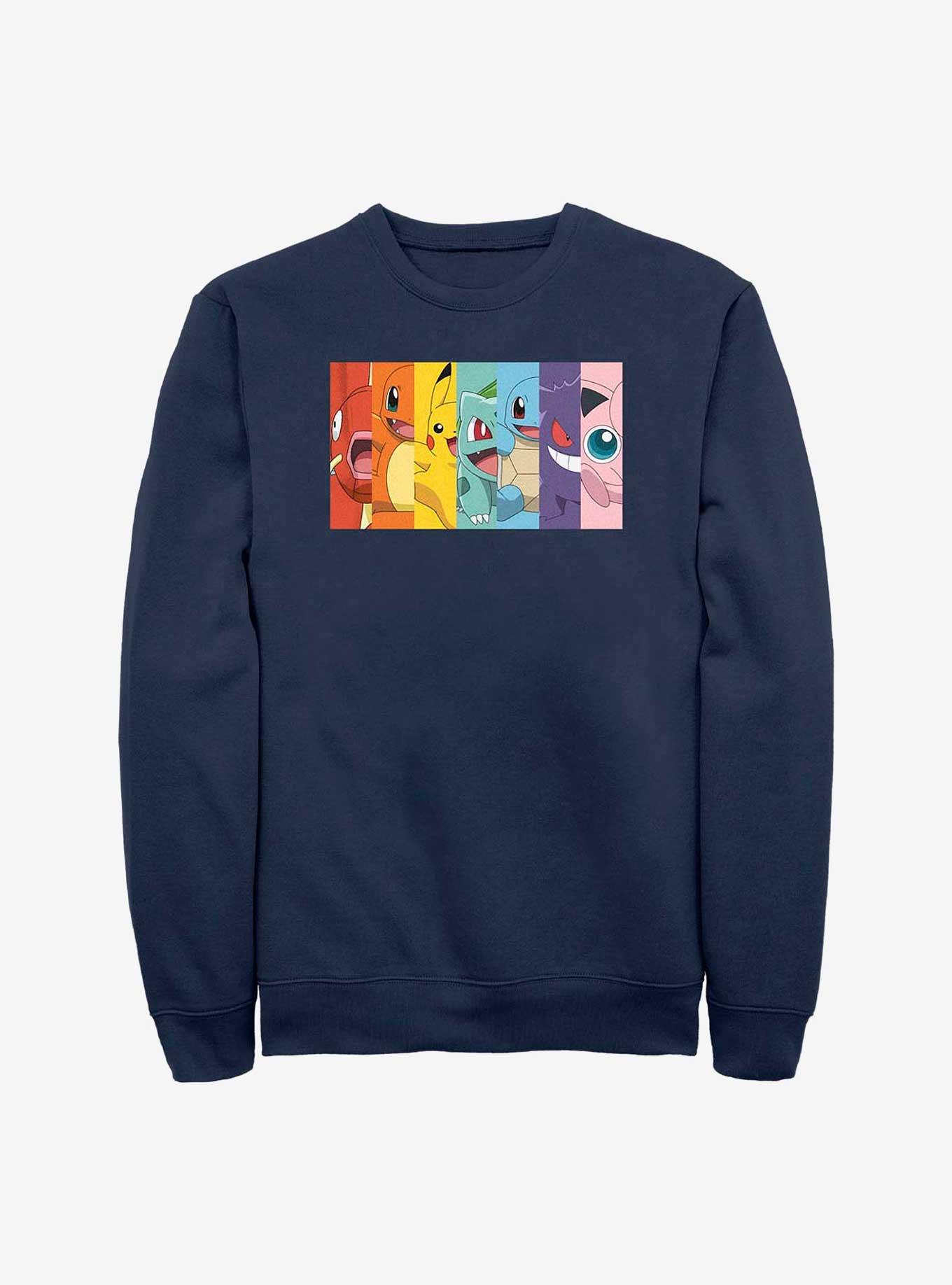 Pokemon Rainbow Panels Sweatshirt, NAVY, hi-res