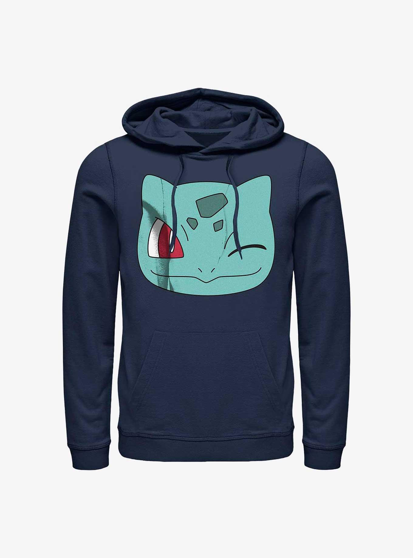 Pokemon Bulbasaur Face Hoodie, NAVY, hi-res