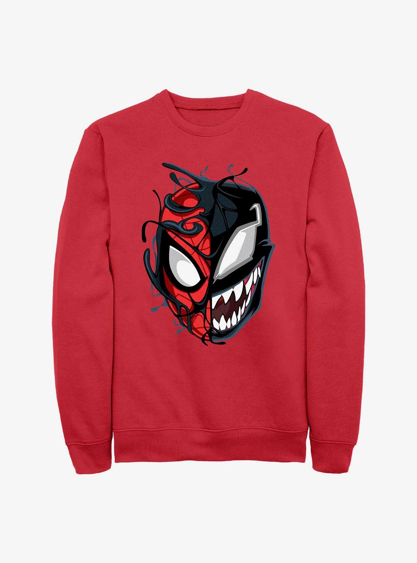 Marvel Spider-Man Split Venom Sweatshirt, RED, hi-res
