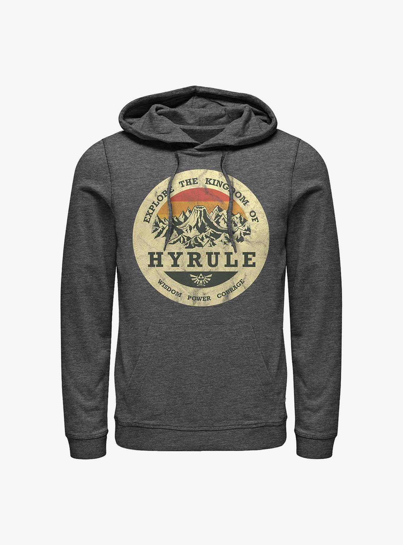 Nintendo The Legend Of Zelda Explore Hyrule Hoodie, CHAR HTR, hi-res