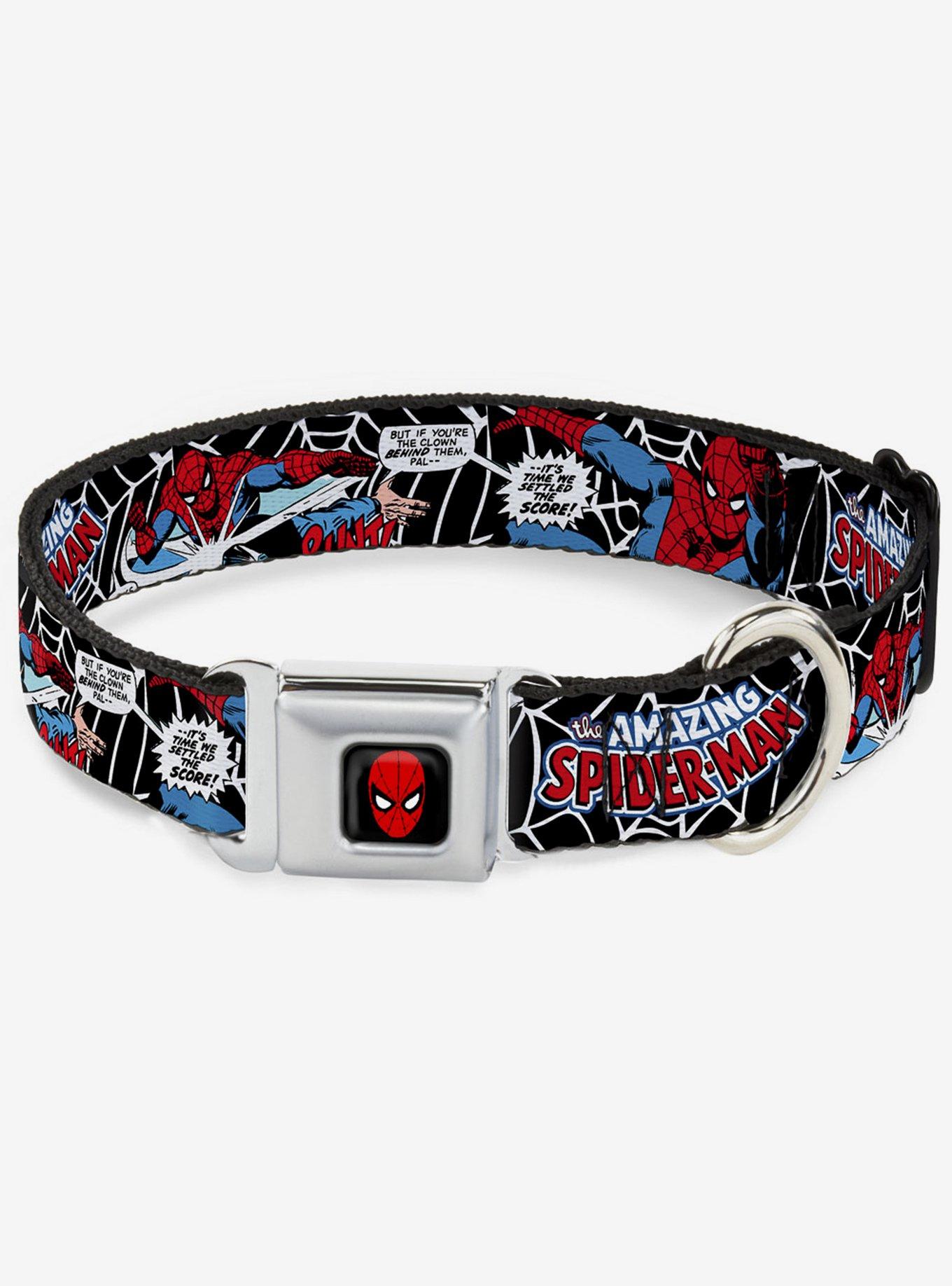 Marvel Spider-Man In Action Seatbelt Buckle Dog Collar, , hi-res