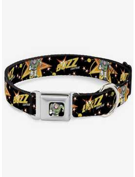 Disney Pixar Toy Story Buzz Lightyear Running Stars Seatbelt Buckle Dog Collar, , hi-res