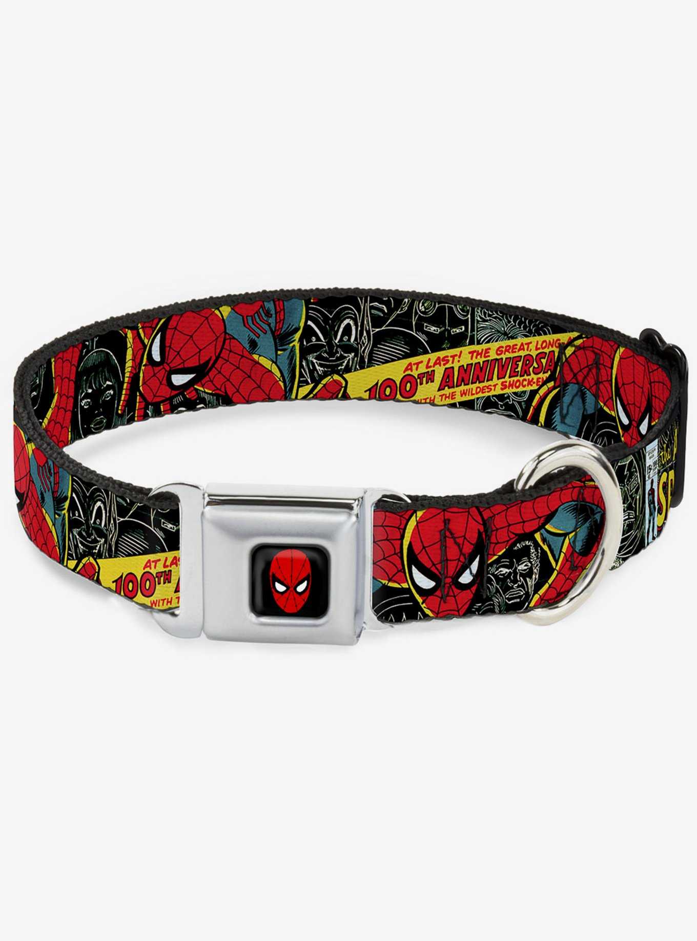 Marvel The Amazing Spider-Man 100Th Anniversary Cover Seatbelt Buckle Dog Collar, , hi-res