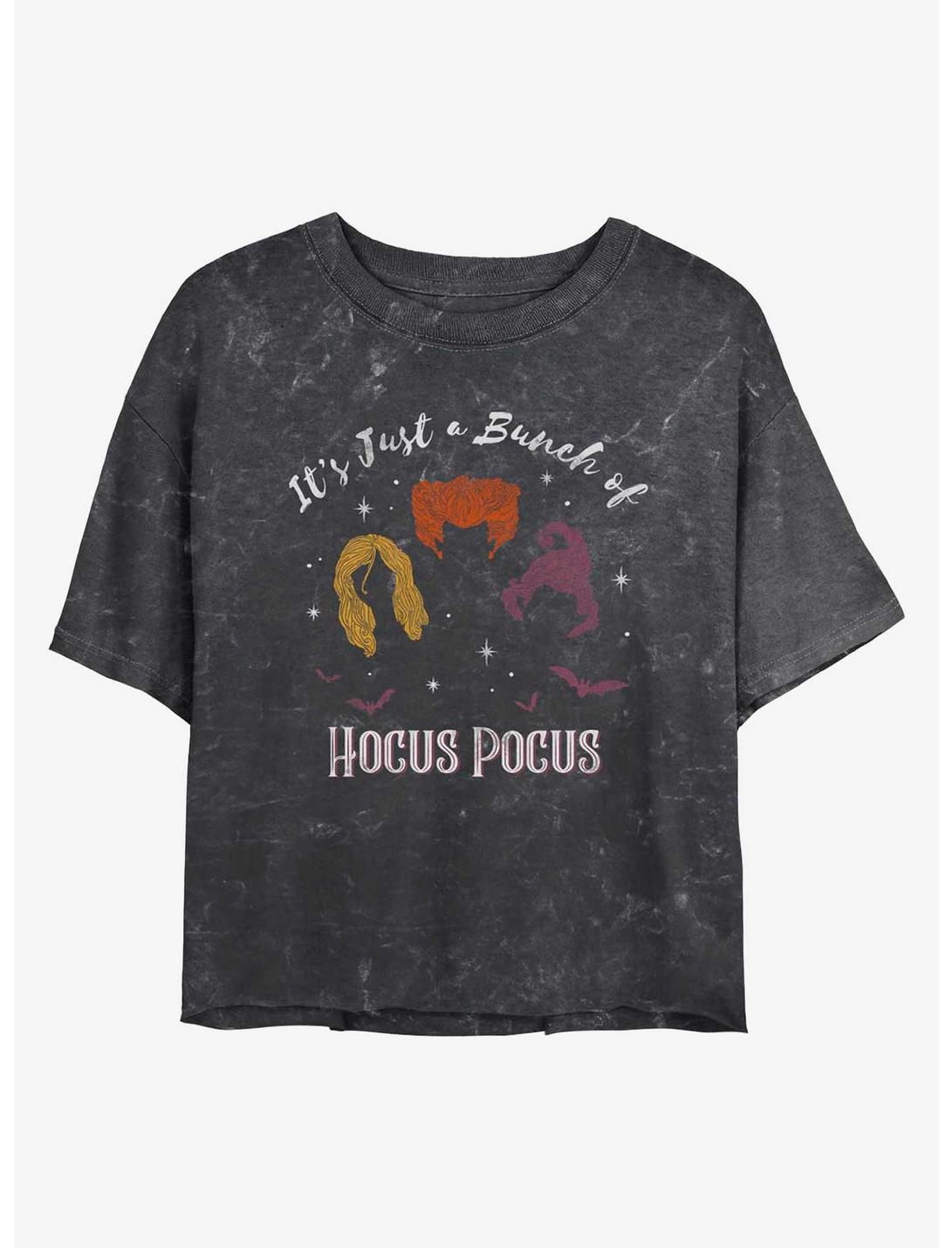 Disney Hocus Pocus Bunch of Hocus Pocus Mineral Wash Womens Crop T-Shirt, BLACK, hi-res