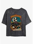 Disney Hocus Pocus Night Time Fly Poster Mineral Wash Womens Crop T-Shirt, BLACK, hi-res