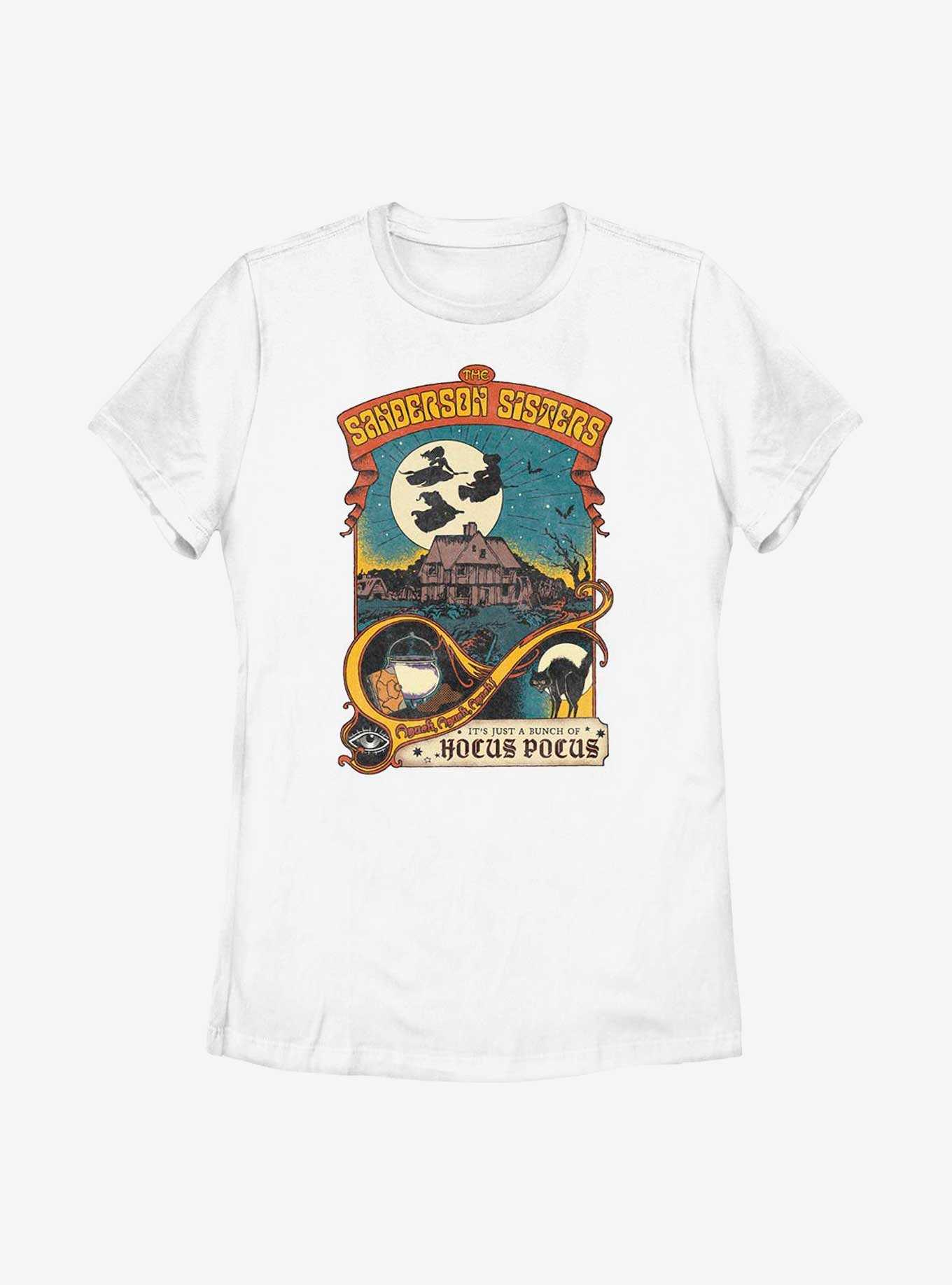Disney Hocus Pocus Night Time Fly Poster Womens T-Shirt, , hi-res