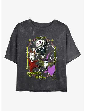 Plus Size Disney The Nightmare Before Christmas Boogie's Boys Lock, Shock, & Barrel Mineral Wash Womens Crop T-Shirt, , hi-res