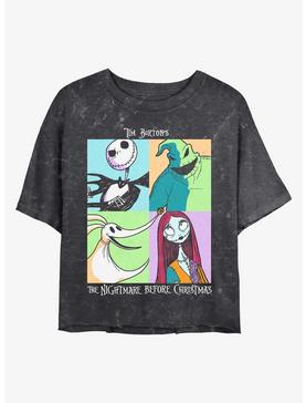 Plus Size Disney The Nightmare Before Christmas Spooky Bunch Mineral Wash Womens Crop T-Shirt, , hi-res