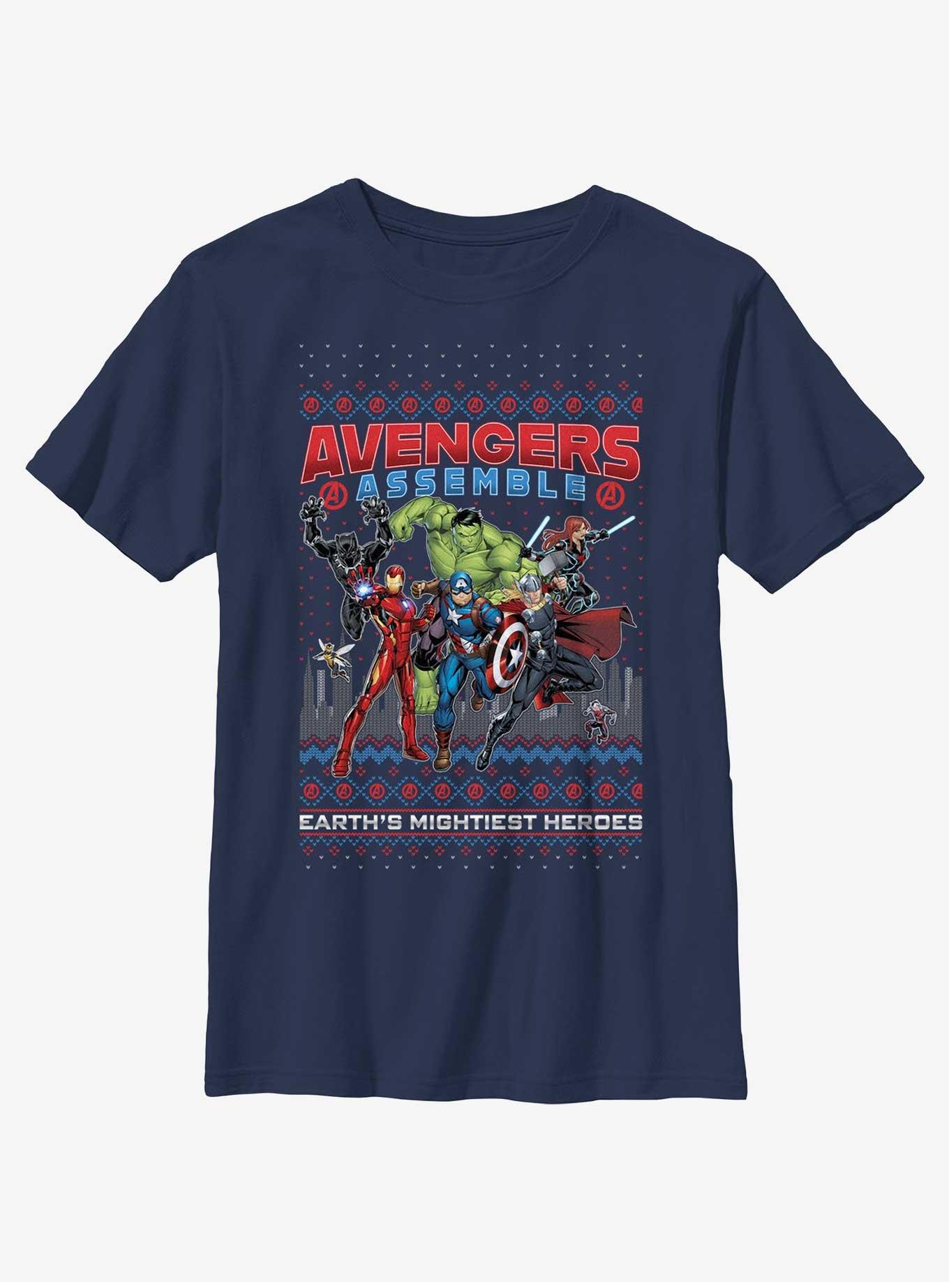 Marvel Avengers Assemble Ugly Christmas Youth T-Shirt, , hi-res