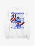 Marvel Captain America Sam Wilson Ugly Christmas Sweatshirt, WHITE, hi-res