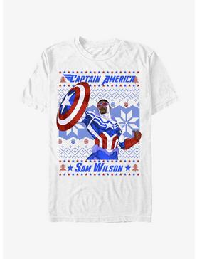 Marvel Captain America Sam Wilson Ugly Christmas T-Shirt, , hi-res