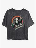 Disney Hocus Pocus Winnie Dost Thou Comprehend Mineral Wash Womens Crop T-Shirt, BLACK, hi-res