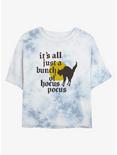 Disney Hocus Pocus Frightened Binx Tie-Dye Womens Crop T-Shirt, WHITEBLUE, hi-res