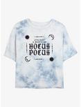 Disney Hocus Pocus Sun and Moon Tie-Dye Womens Crop T-Shirt, WHITEBLUE, hi-res