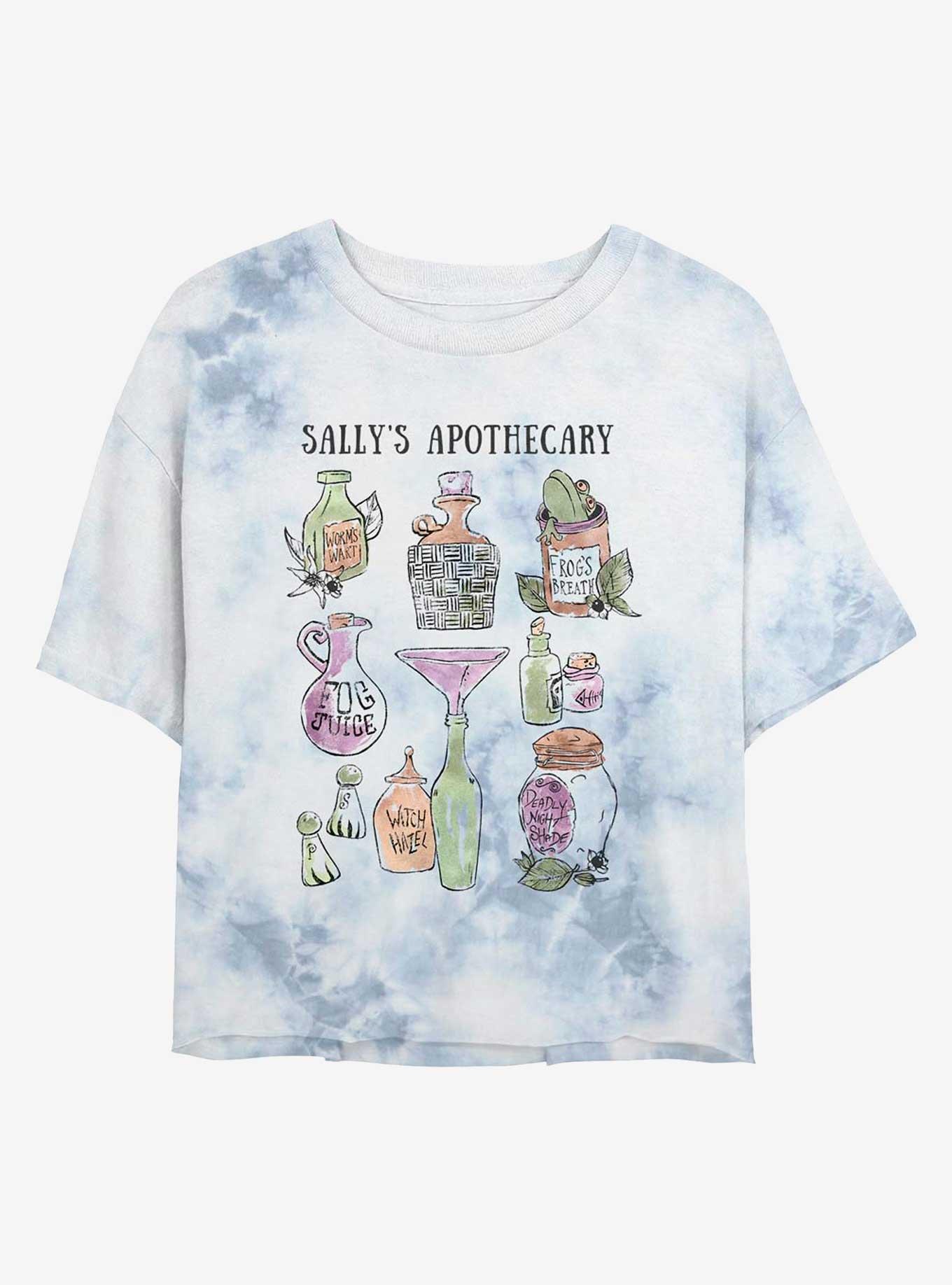Disney The Nightmare Before Christmas Sally's Apothecary Tie-Dye Womens Crop T-Shirt, WHITEBLUE, hi-res