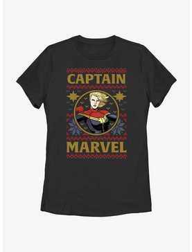 Marvel Captain Marvel Ugly Christmas Womens T-Shirt, , hi-res