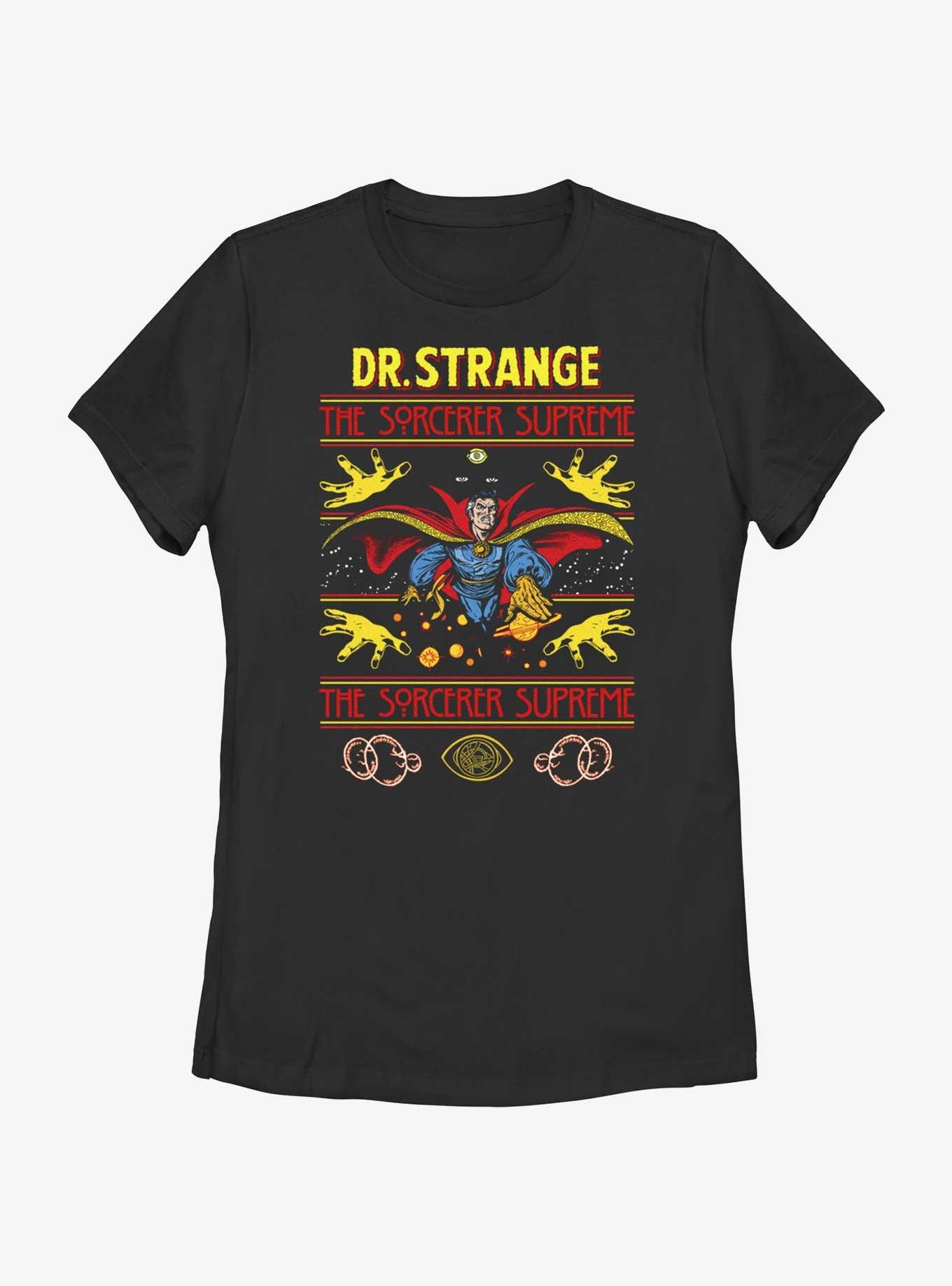 Marvel Doctor Strange Sorcerer Supreme Ugly Christmas Womens T-Shirt, , hi-res