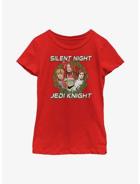 Star Wars Silent Night Jedi Knight Wreath Youth Girls T-Shirt, , hi-res
