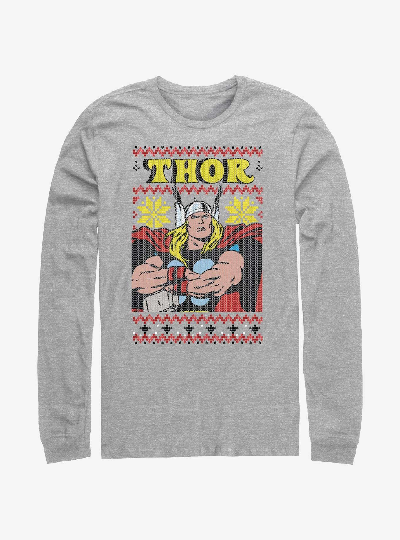 Marvel Thor Asgardian Ugly Christmas Long-Sleeve T-Shirt, , hi-res