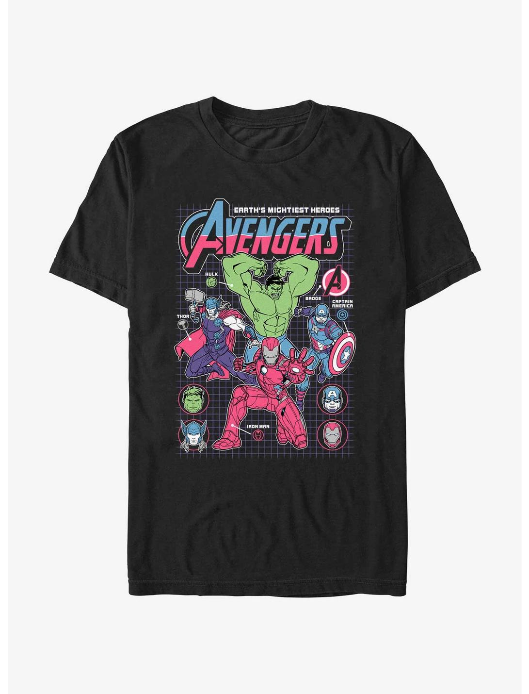 Marvel Avengers Mightiest Heroes T-Shirt, BLACK, hi-res