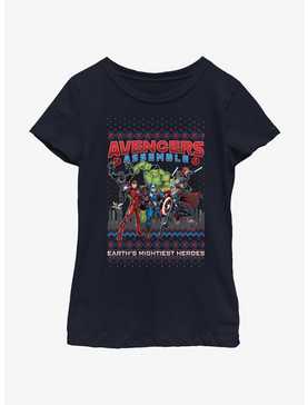 Marvel Avengers Assemble Ugly Christmas Youth Girls T-Shirt, , hi-res