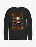 Marvel Captain Marvel Ugly Christmas Long-Sleeve T-Shirt, BLACK, hi-res