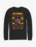 Marvel Doctor Strange Sorcerer Supreme Ugly Christmas Long-Sleeve T-Shirt, BLACK, hi-res