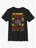 Marvel Doctor Strange Sorcerer Supreme Ugly Christmas Youth T-Shirt, BLACK, hi-res