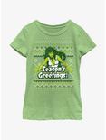 Marvel She-Hulk Season's Greetings Ugly Christmas Youth Girls T-Shirt, GRN APPLE, hi-res