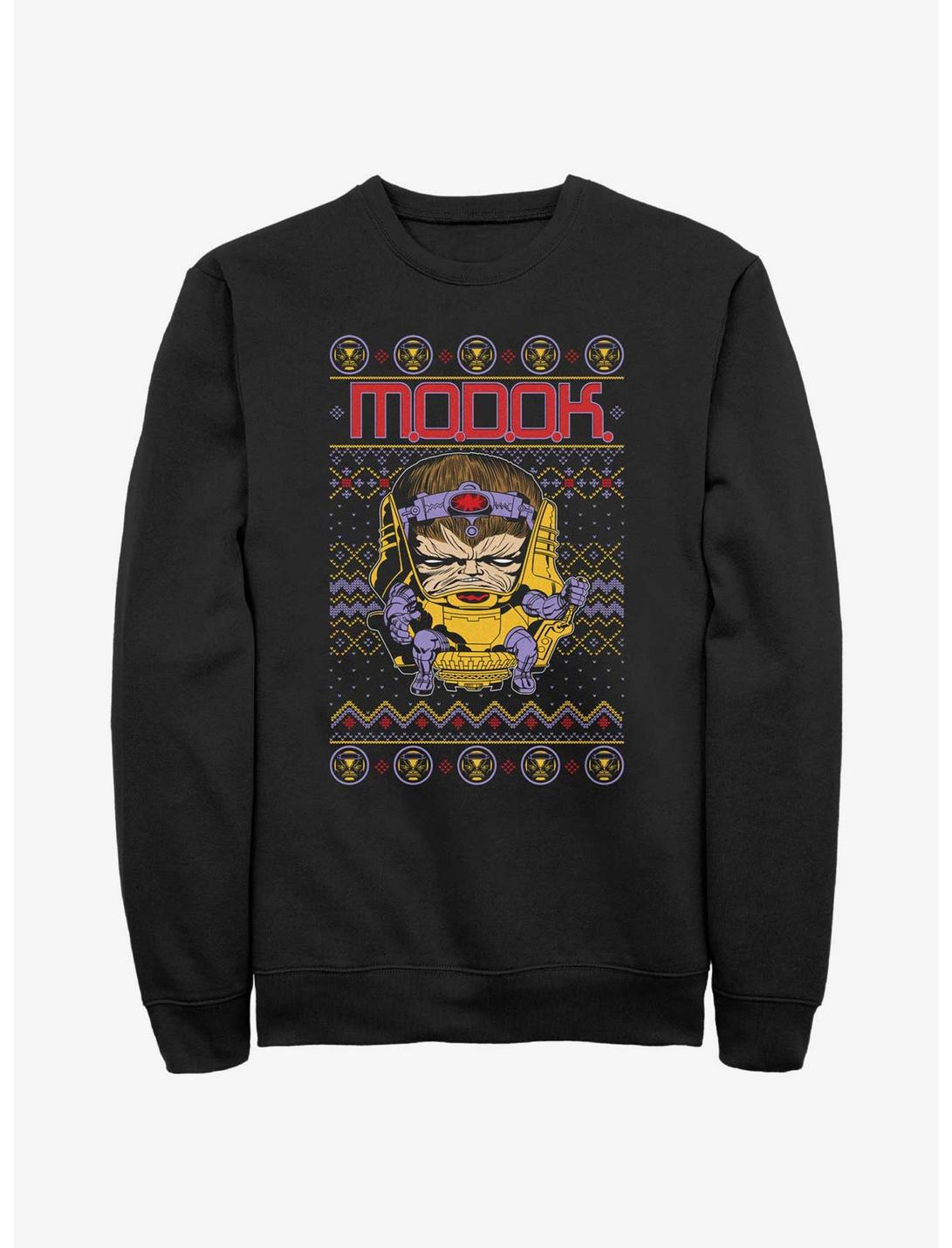 Marvel Modok Ugly Christmas Sweatshirt, BLACK, hi-res