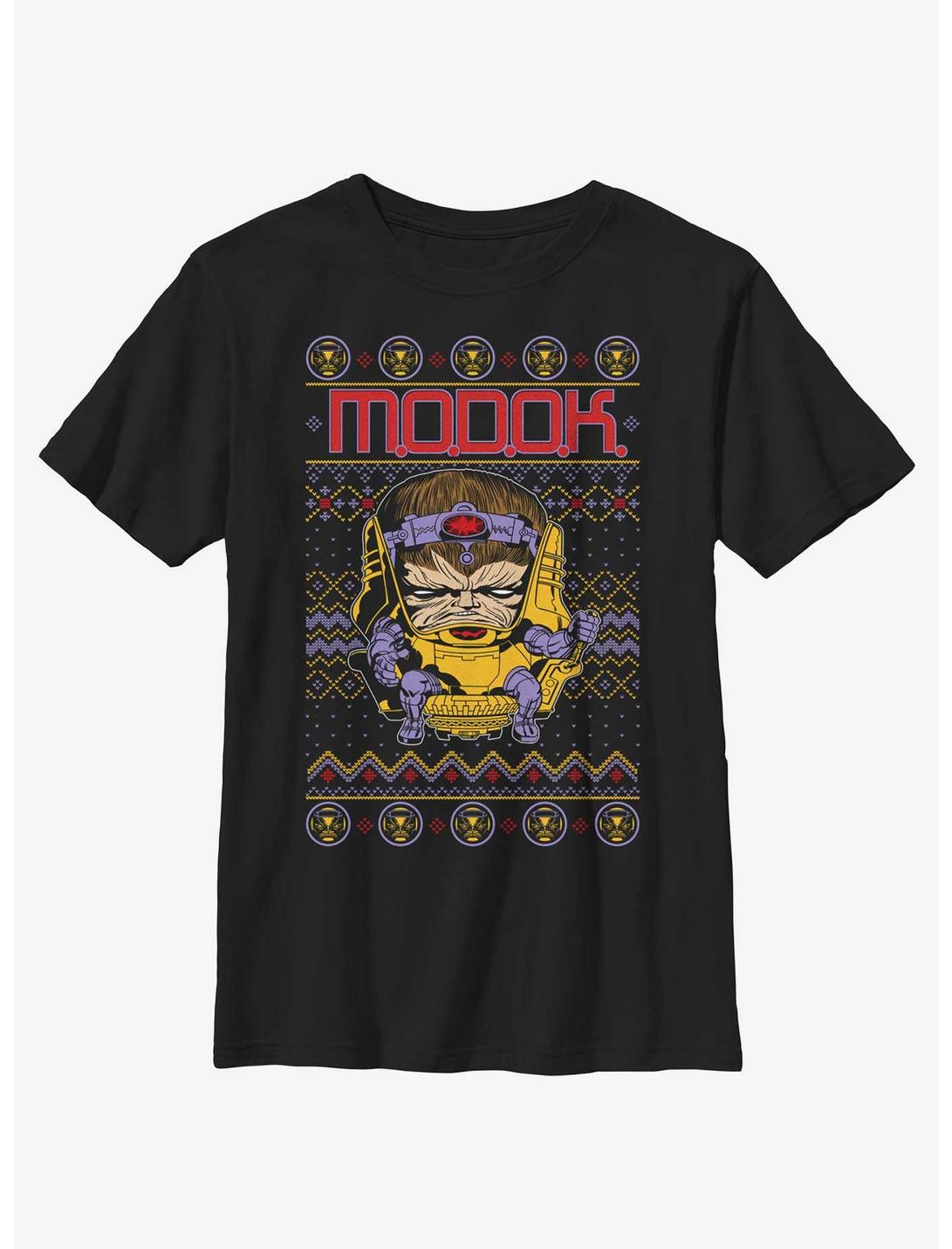 Marvel Modok Ugly Christmas Youth T-Shirt, BLACK, hi-res