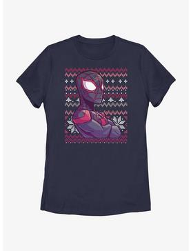 Marvel Spider-Man Miles Morales Ugly Christmas Womens T-Shirt, , hi-res