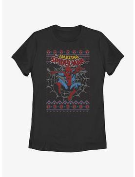 Marvel Spider-Man Web Jump Ugly Christmas Womens T-Shirt, , hi-res