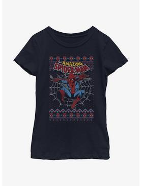 Marvel Spider-Man Web Jump Ugly Christmas Youth Girls T-Shirt, , hi-res
