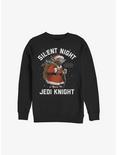 Star Wars Santa Yoda Silent Night Jedi Knight Sweatshirt, BLACK, hi-res