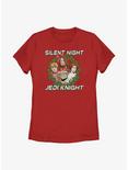 Star Wars Silent Night Jedi Knight Wreath Womens T-Shirt, RED, hi-res