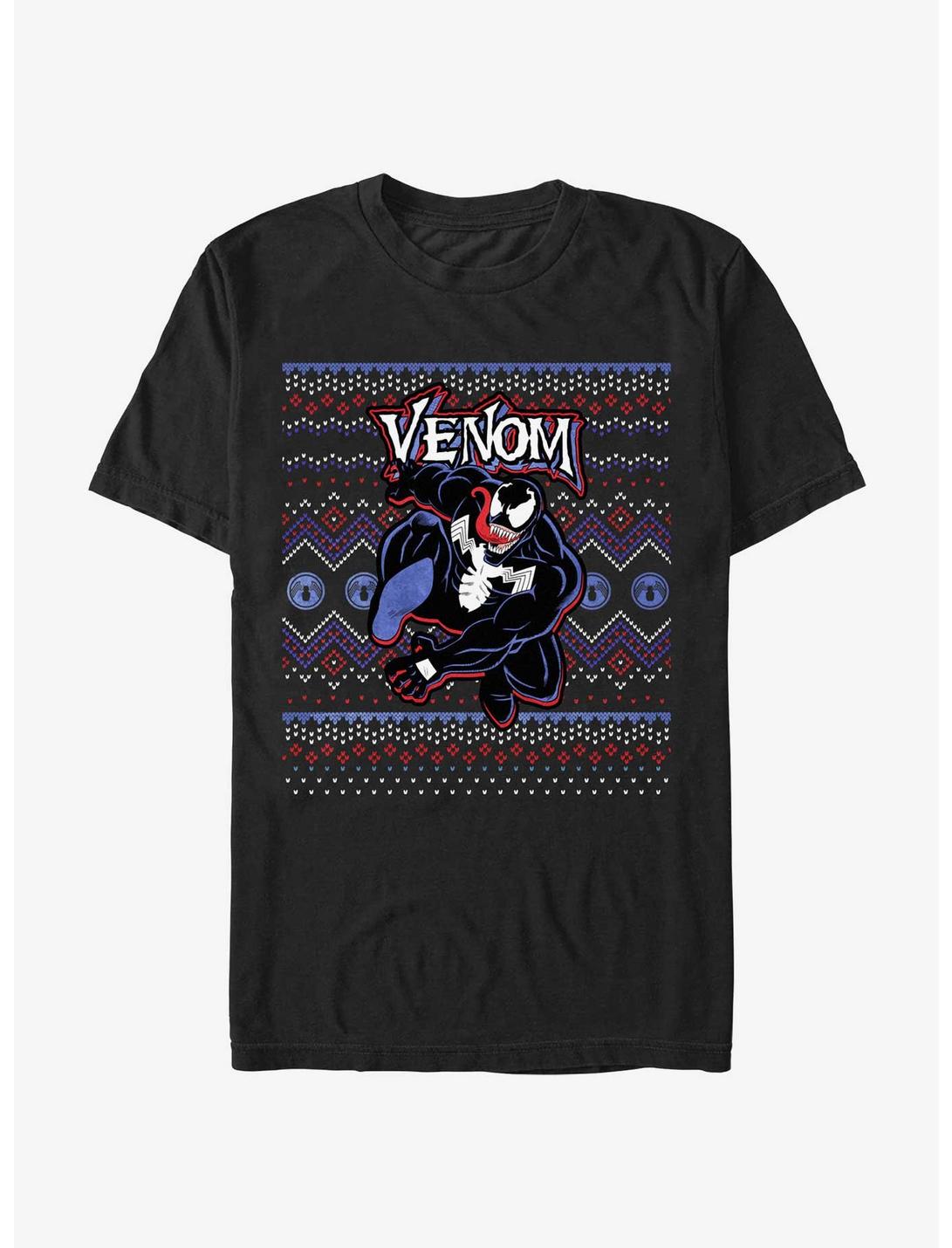 Marvel Venom Venomous Ugly Christmas T-Shirt, BLACK, hi-res