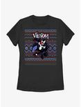 Marvel Venom Venomous Ugly Christmas Womens T-Shirt, BLACK, hi-res