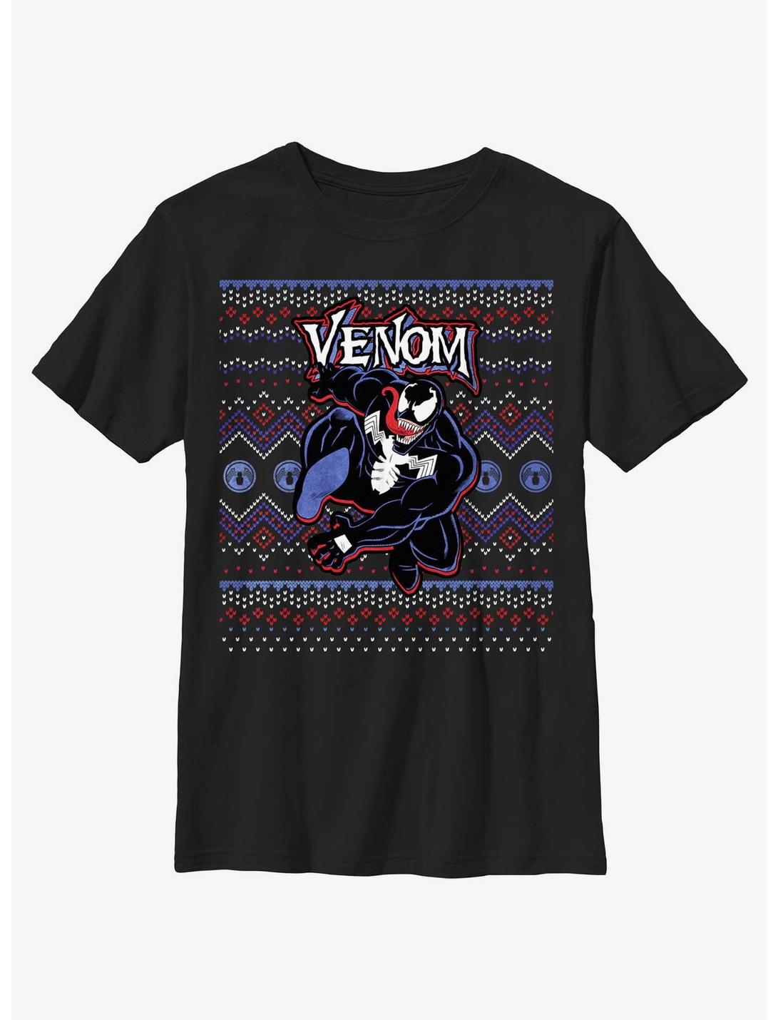 Marvel Venom Venomous Ugly Christmas Youth T-Shirt, BLACK, hi-res